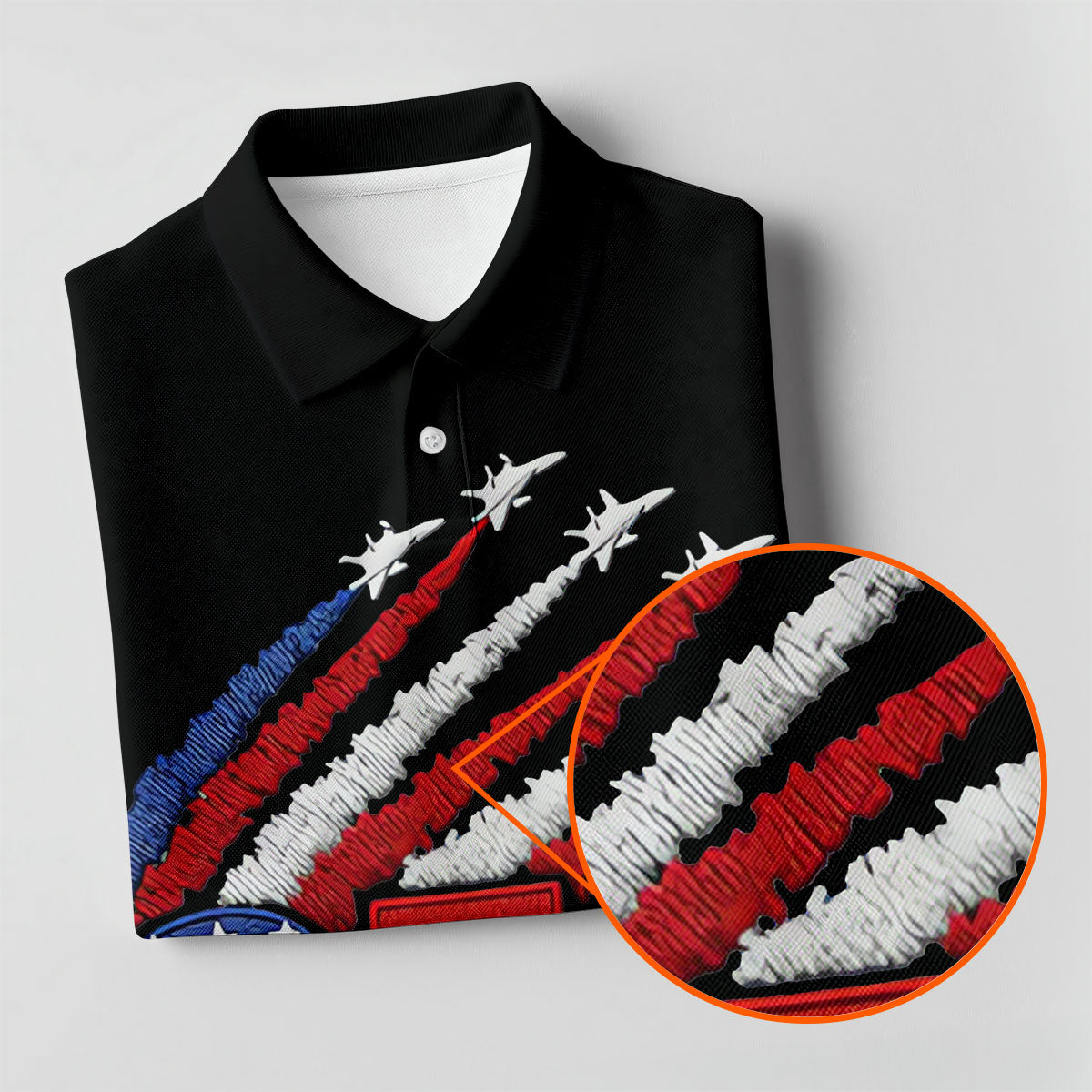 Flying Fighter Jets Faith Cross Patriotic 4th Of July Black Golf Shirt, 250 Years Golf Shirt For Women