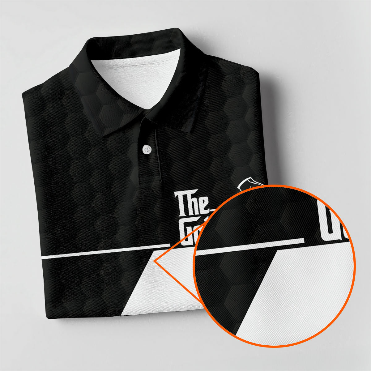 The Golf Father Golf Ball Pattern Father's Day Golf Shirt, Golf Gift For Dad, Polo Shirts For Men