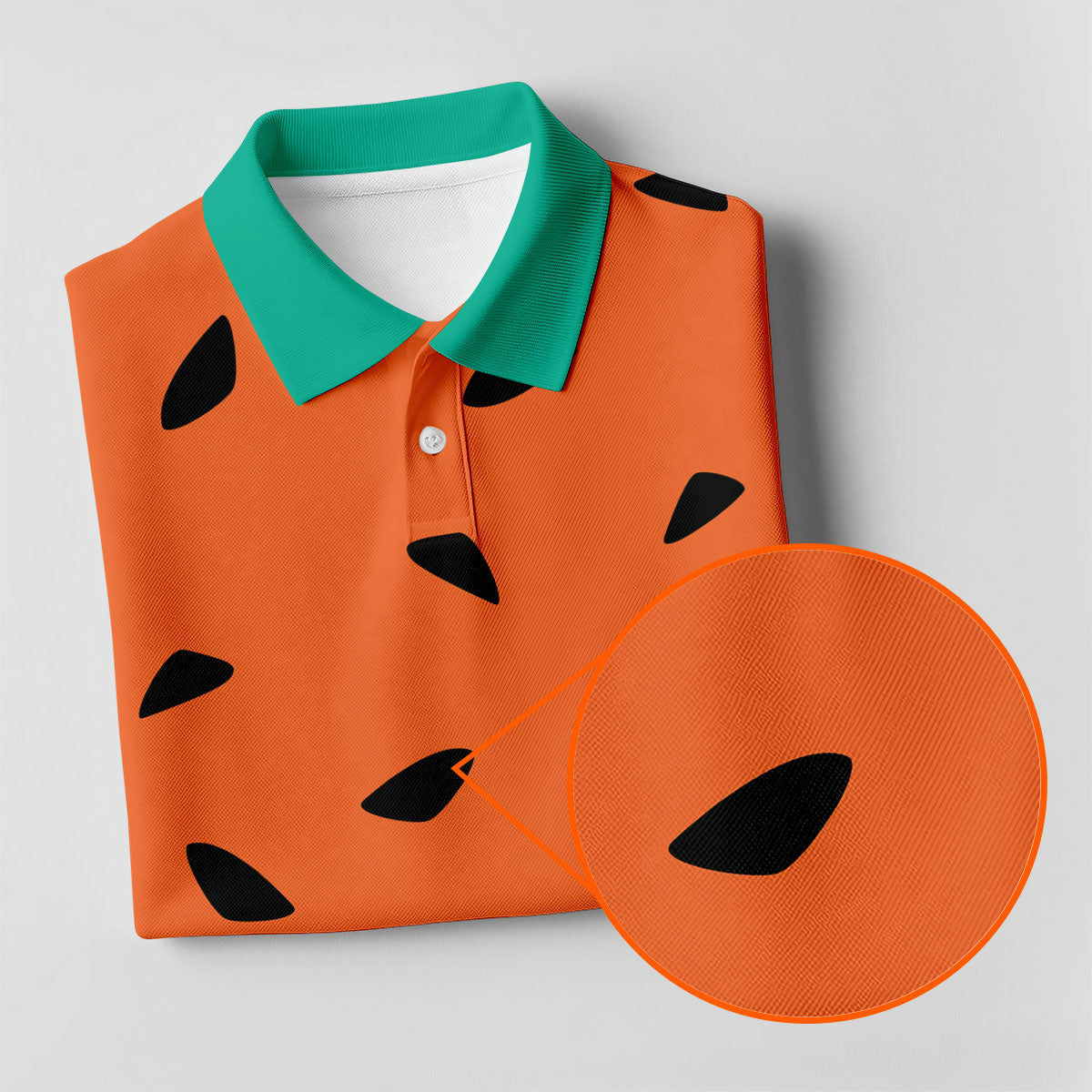 Watermelon Slice Golf Top, Orange Summer Design, Golf Shirts For Women