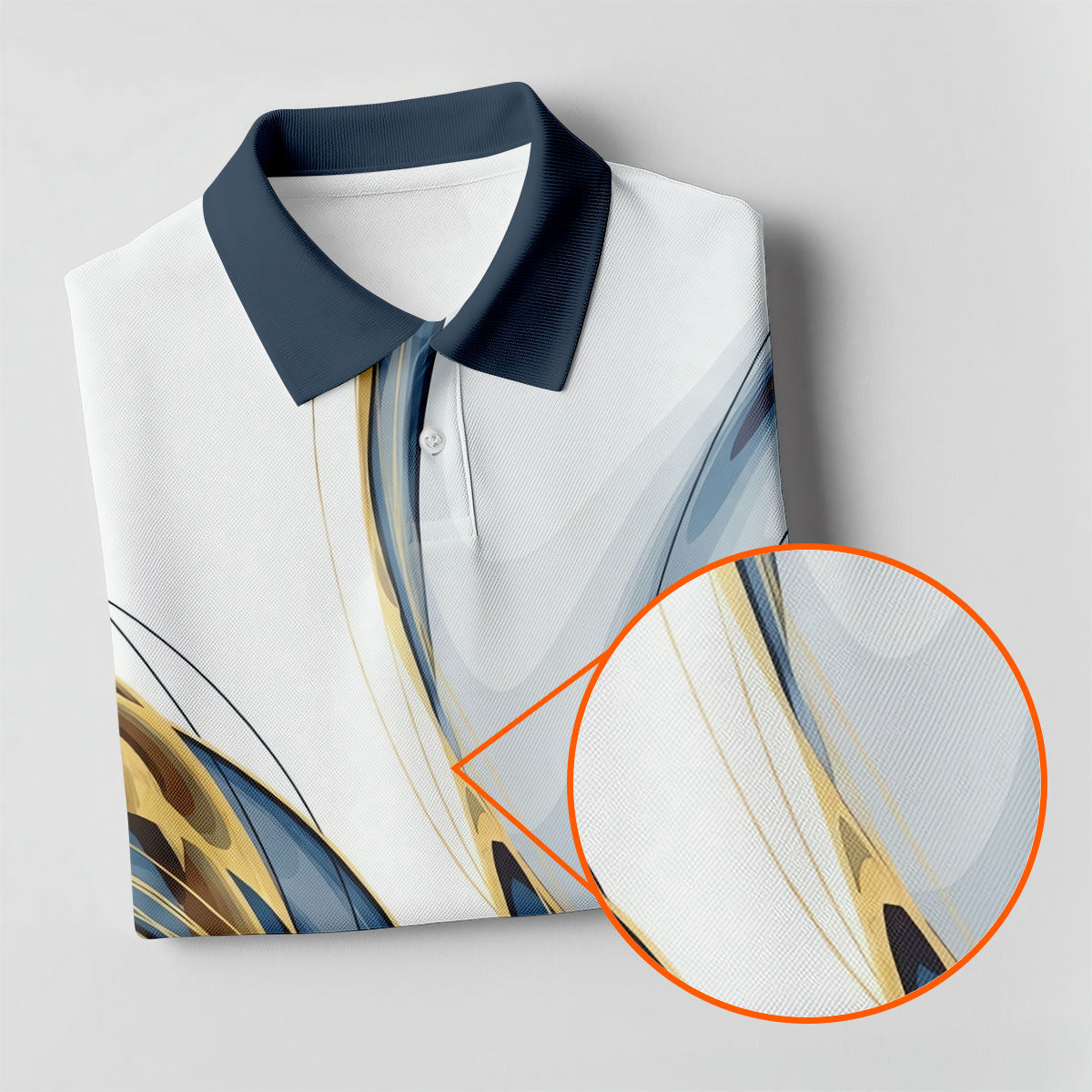 Abstract Line Art Retro Golf Shirt, Golf Shirts For Men, Polo Shirts For Men, Golf Gift For Men