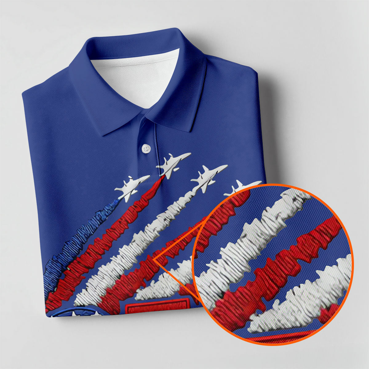 Flying Fighter Jets Faith Cross Patriotic 4th Of July Blue Golf Shirt, 250 Years Golf Shirt For Women