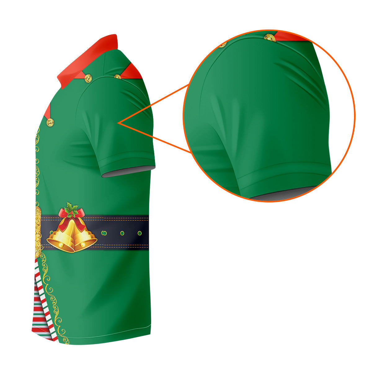 Funny Christmas Elf Golf Tops For Men, Christmas Golf Shirt, Polo Shirts For Men, Christmas Golf Shirt