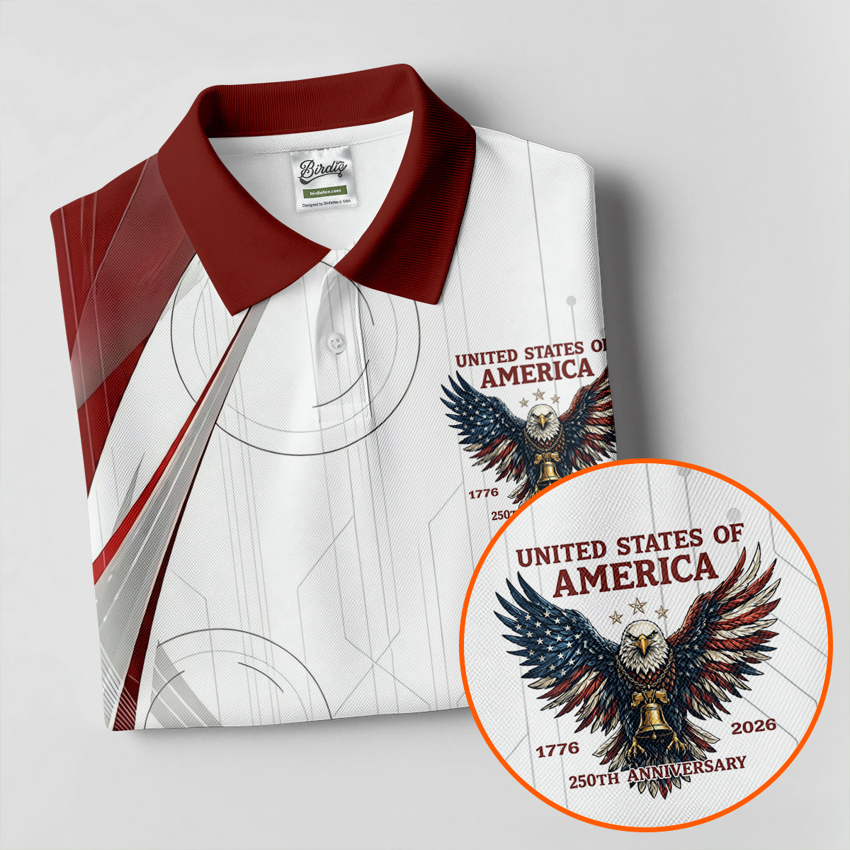 Vintage America 250 Eagle Golf Polo Shirt, Golf Shirts For Women, Women’s Golf Polo