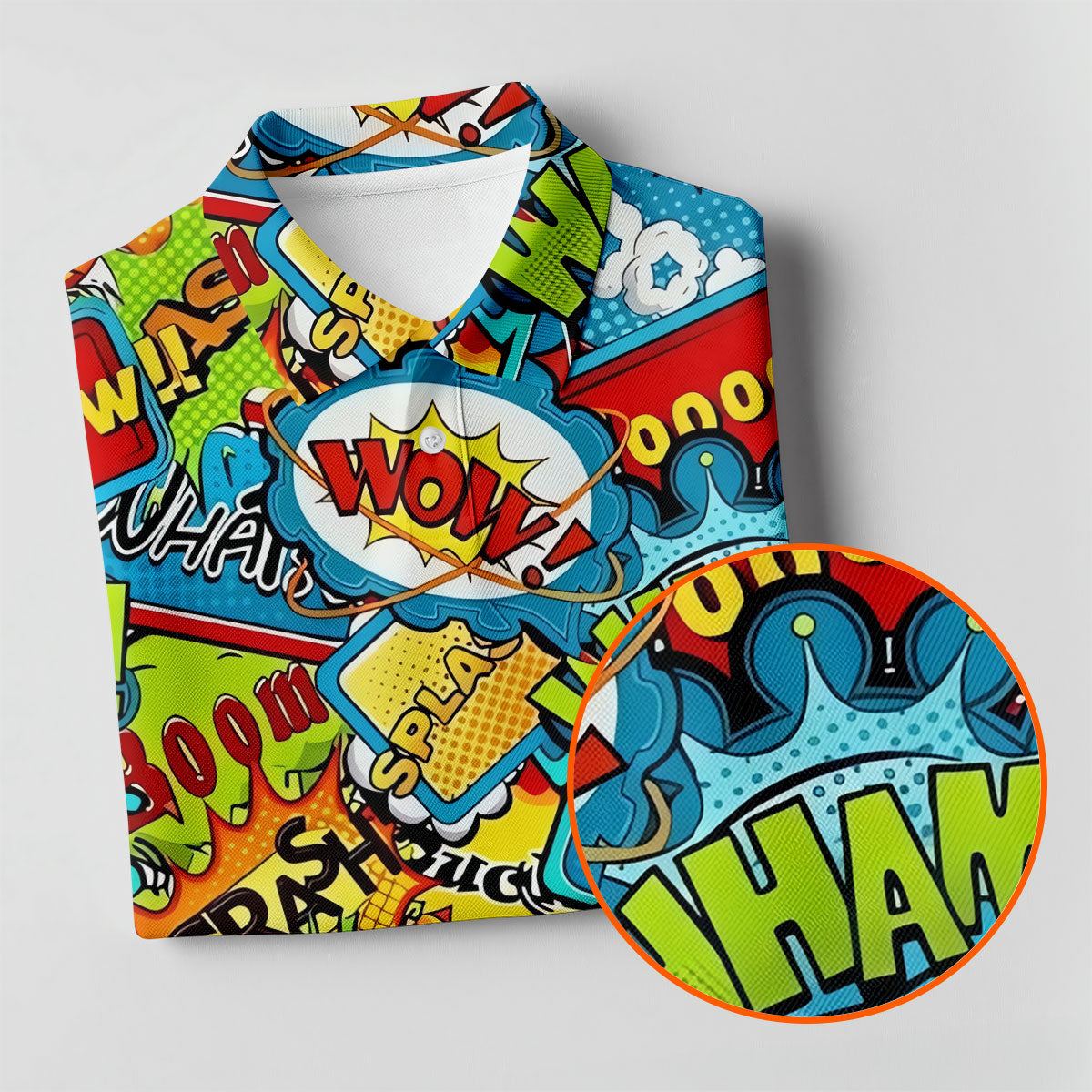 Funny Comic Pop Art Hawaiian Golf Shirt, Ladies Golf Tops, Golf Shirts For Women