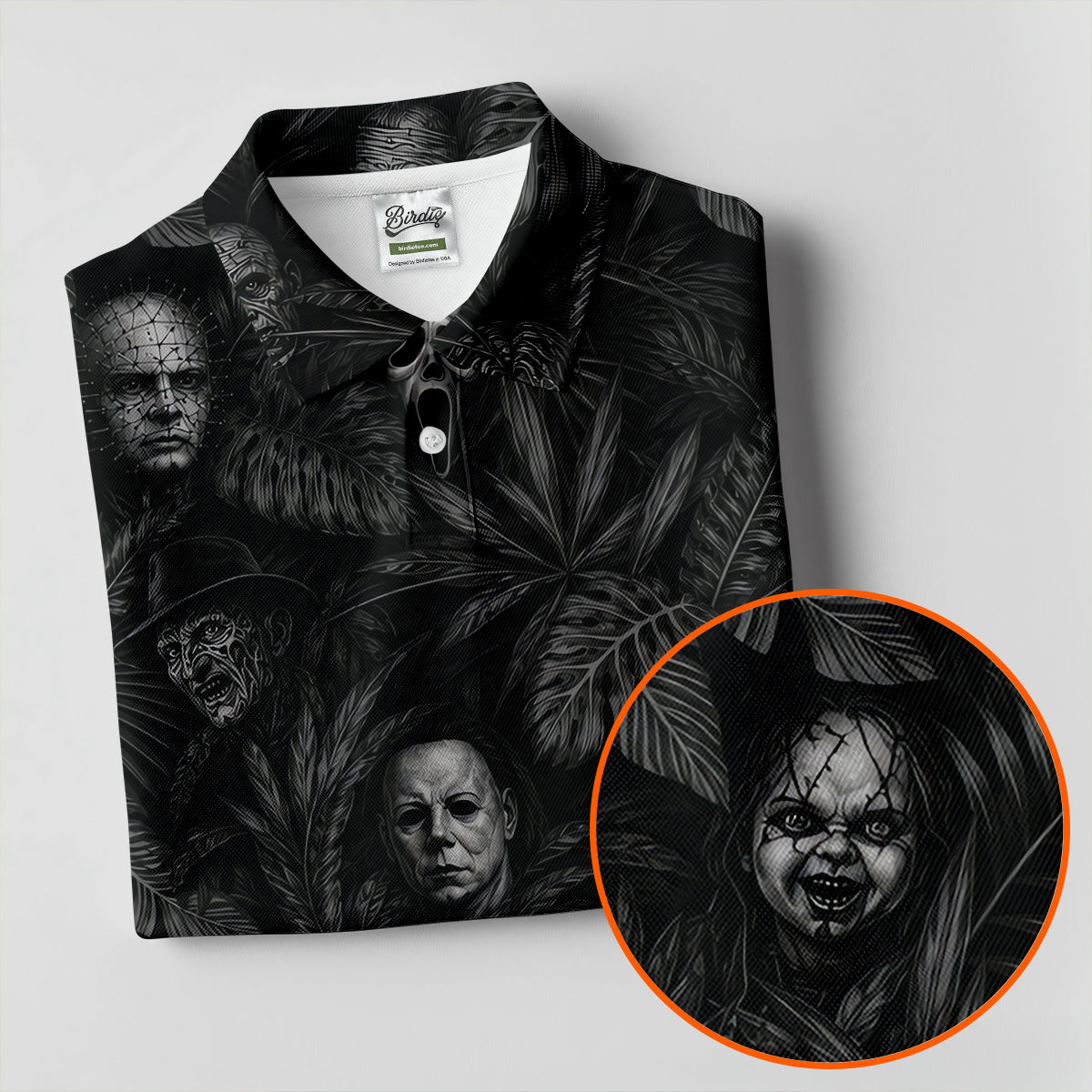 Horror Character Halloween Golf Shirt, Golf Shirts For Women, Women's Golf Apparel