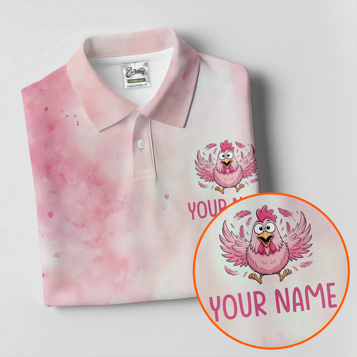 Custom F Caw F Breast Cancer Polo Shirt, Women’s Golf Polo, Printed Golf Shirt