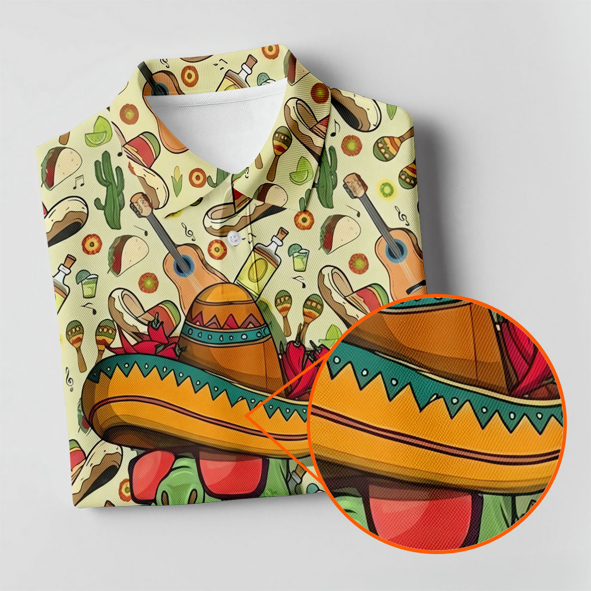 Mexican T-Rex Cinco De Mayo Celebration Funny Golf Shirt, Vibrant Color Golf Shirts For Men