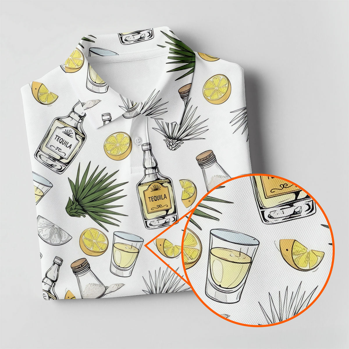 Tequila Lime Fiesta Time Golf Tops For Men, Cinco De Mayo Celebration Golf Shirts For Men