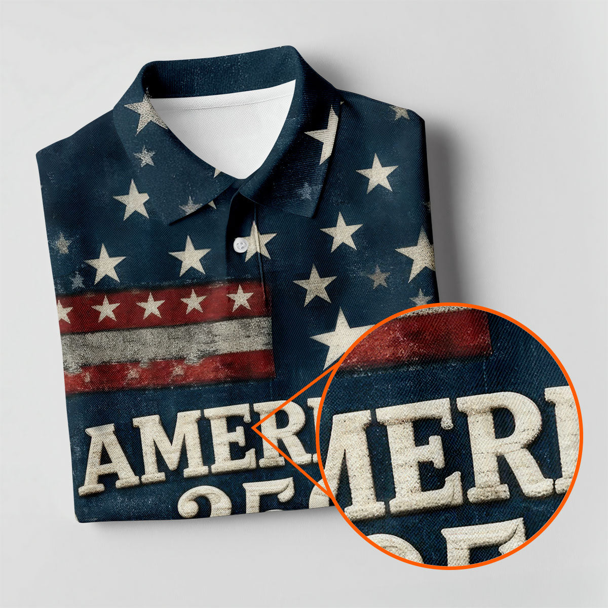 America 250 Distressed Flag 4th Of July Golf Shirt, Stars And Stripes Vintage Patriot Golf Shirt For Women