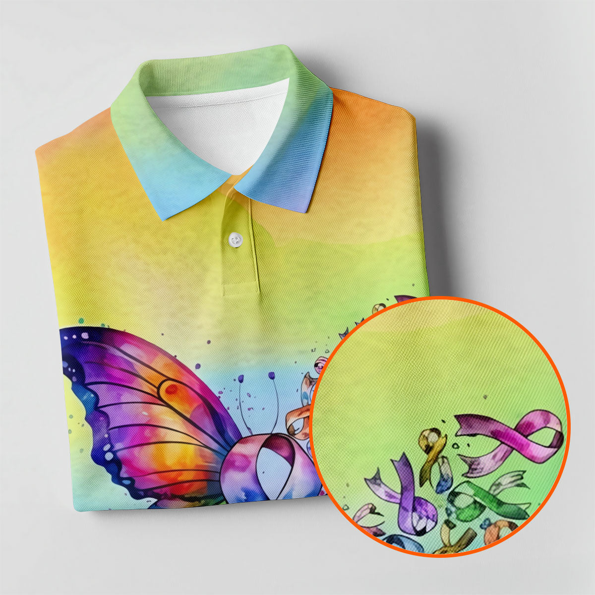 We Believe In Miracles Butterfly Cancer Polo Shirt, Golf Polo For Women, Ladies Golf Top