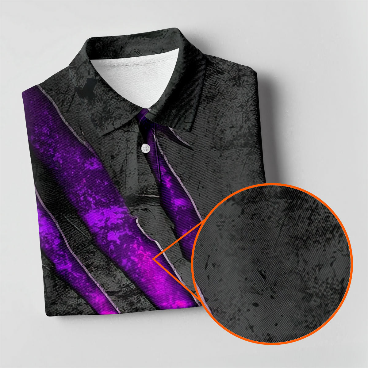Purple Claw Marks Hawaiian Golf Shirt, Scratch Print Women's Golf Tops, Ladies Golf Shirts