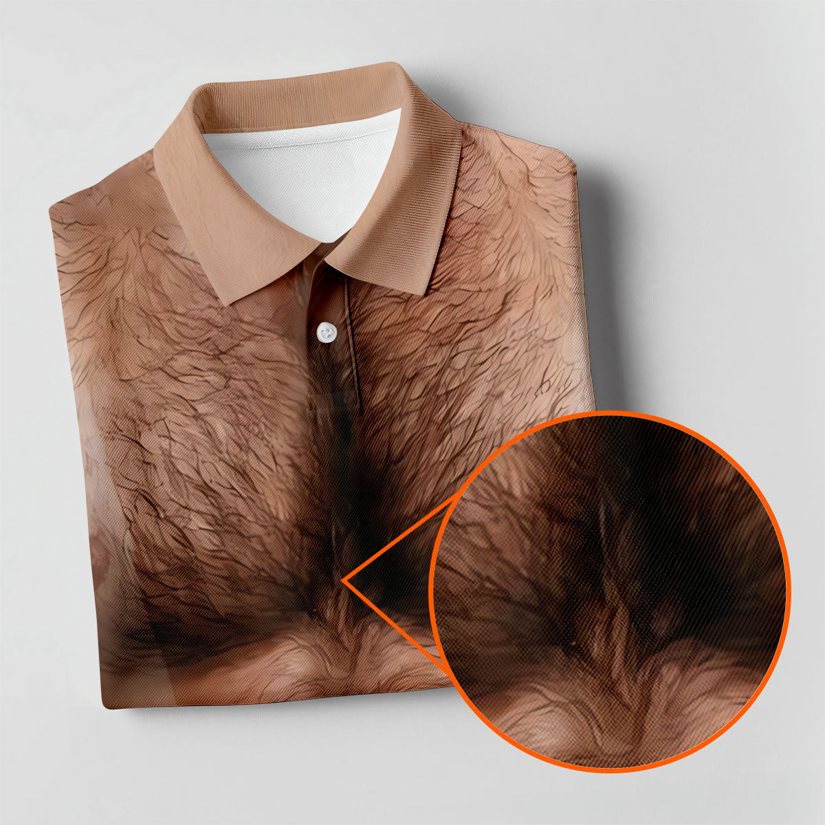 Funny Hairy Man Body Illusion Golf Shirt, Women's Golf Shirt, Hawaiian Golf Shirt, Golf Polo For Women