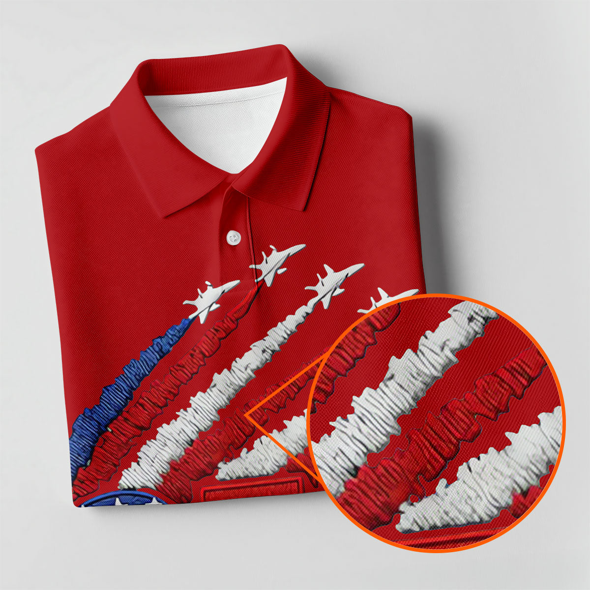Flying Fighter Jets Faith Cross Patriotic 4th Of July Red Golf Shirt, 250 Years Golf Shirt For Women