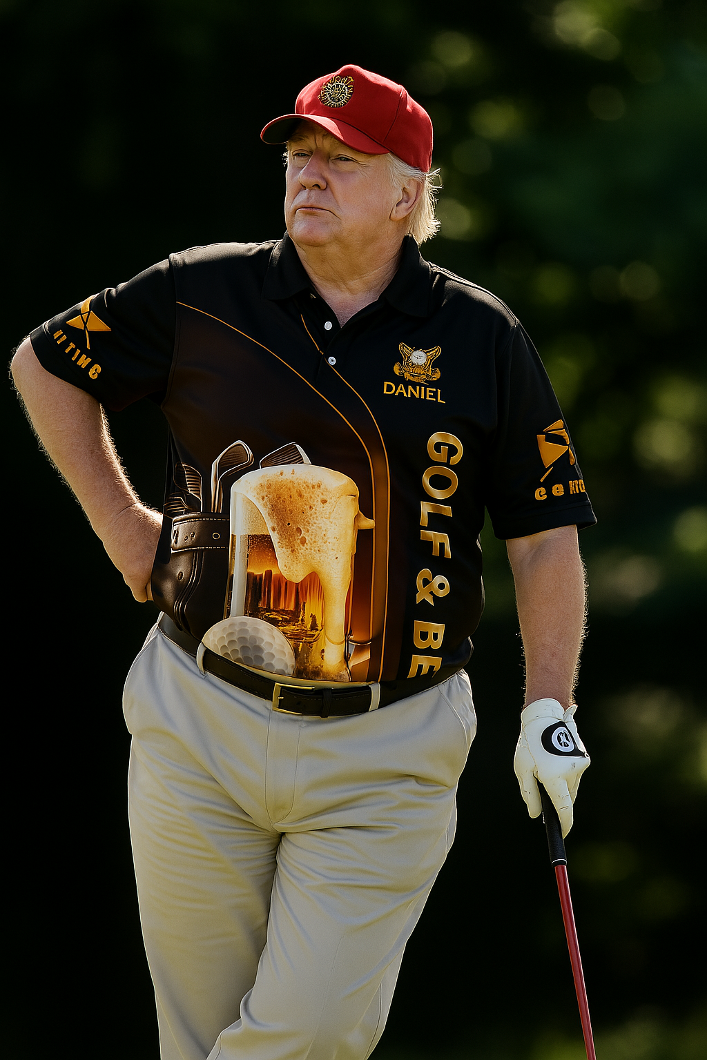 Golf And Beer Custom Men's Funny Graphic Golf Polo Shirt, Christmas Golf Gift, Gift For Golfer