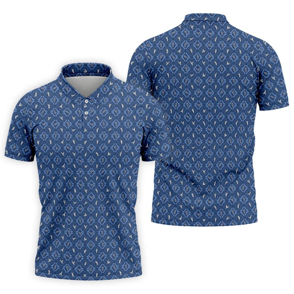 Dirty Funny Adult Humor Men's Funny Golf Shirts, Unique Gift For Golfer, Polo Shirts For Men