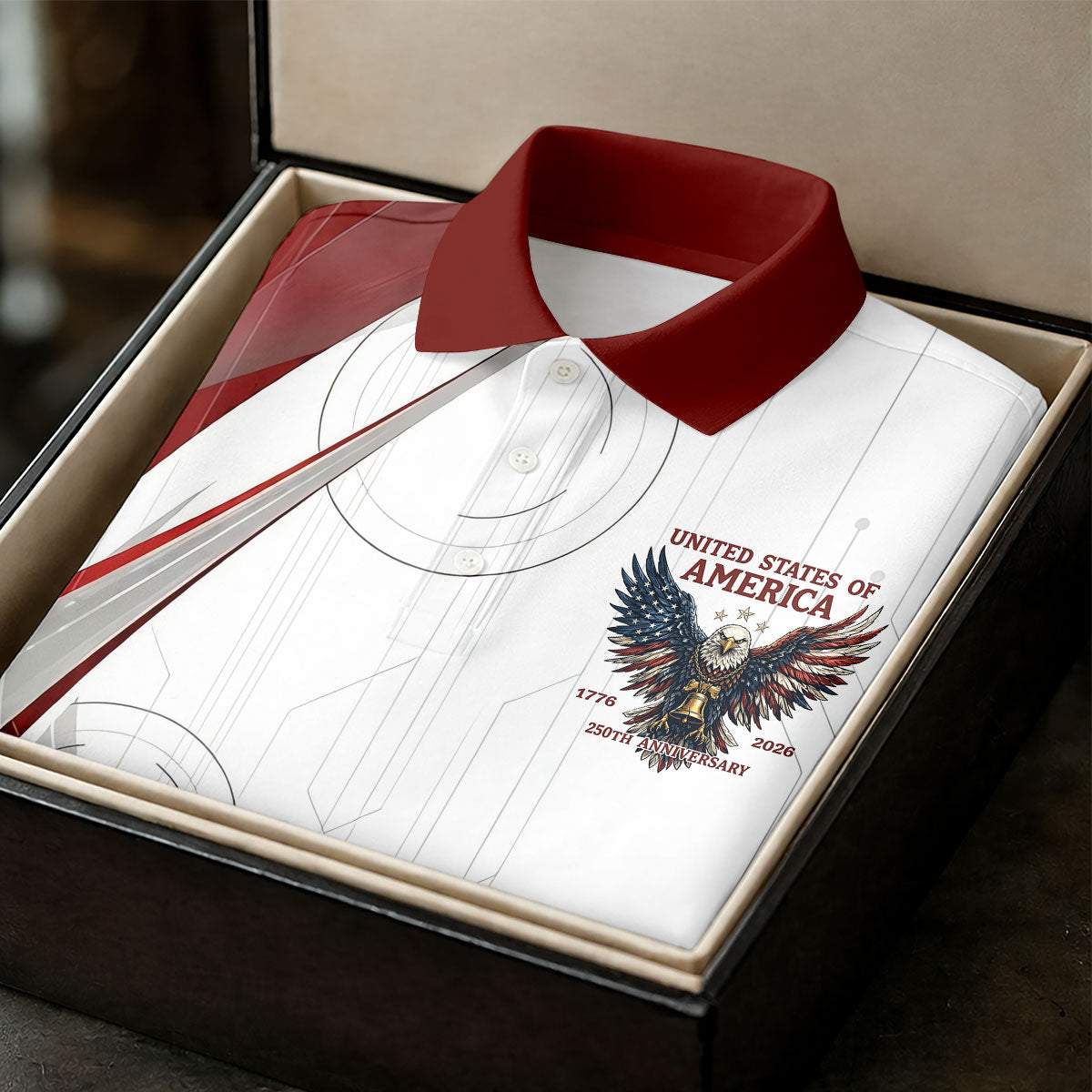 Vintage America 250 Eagle Golf Polo Shirt, Golf Shirts For Men, Mens Golf Polo
