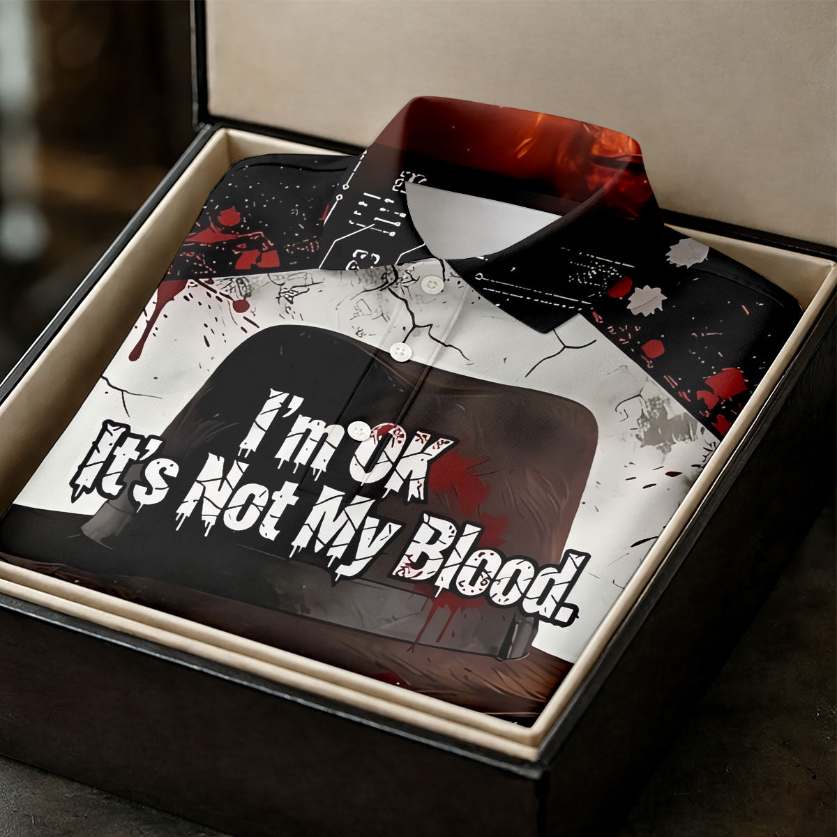 Im Ok Its Not My Blood Character Golf Polo Shirt, Halloween Golf Shirt, Womens Golf Polo