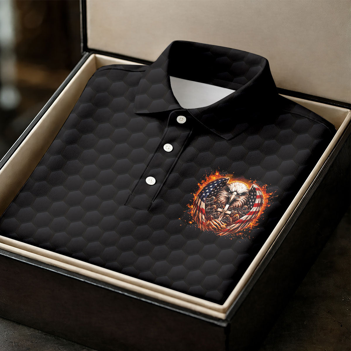 Remember The Fallen Faith Cross 250 Years Patriotic Golf Shirt, Veterans Day Memorial Golf Shirts For Men
