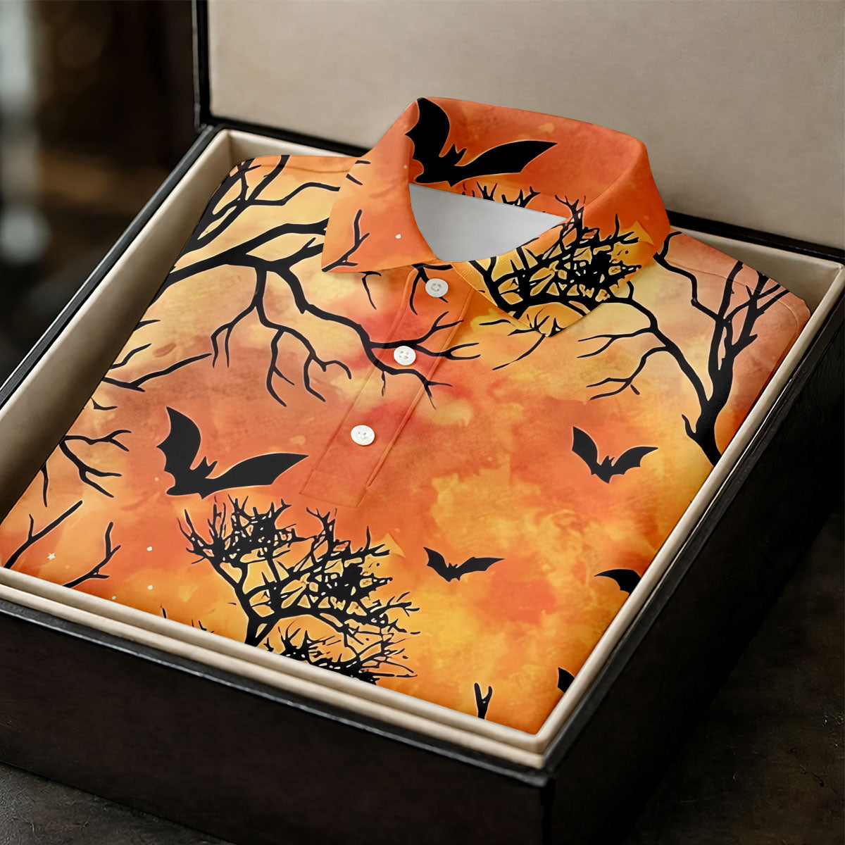 Spooky Black Cat Halloween Golf Polo Shirt, Women's Golf Polo, Ladies Golf Shirts