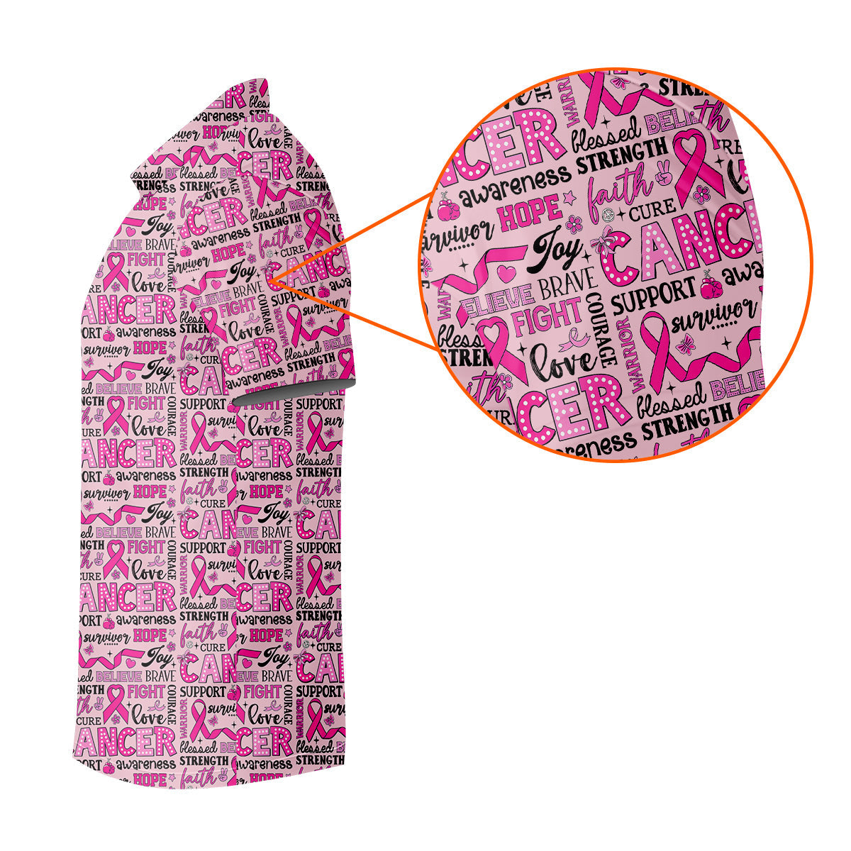 Pink Ribbon Breast Cancer Awareness Shirt, Hawaiian Golf Shirts, Golf Shirts For Men, Golfing Apparel