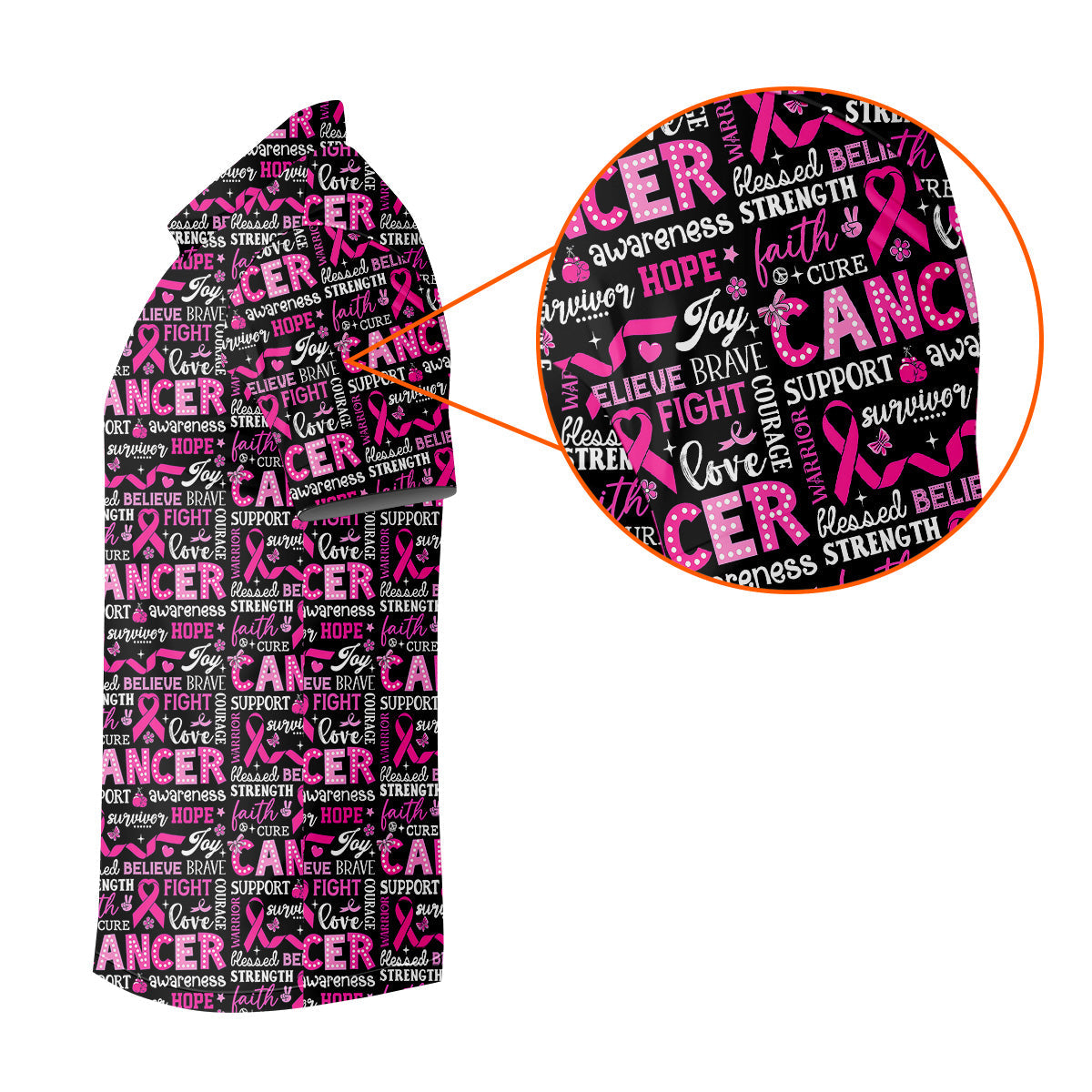 Pink Ribbon Breast Cancer Awareness Shirt, Golf Polo ShirtGolf Shirts For Men, Golfing Apparel