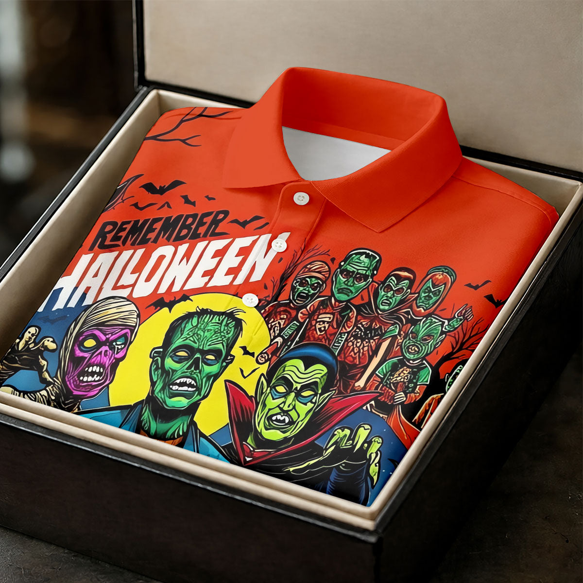 I Remember Halloween Classic Monster Golf Polo Shirt, Women's Golf Polo, Ladies Golf Shirts