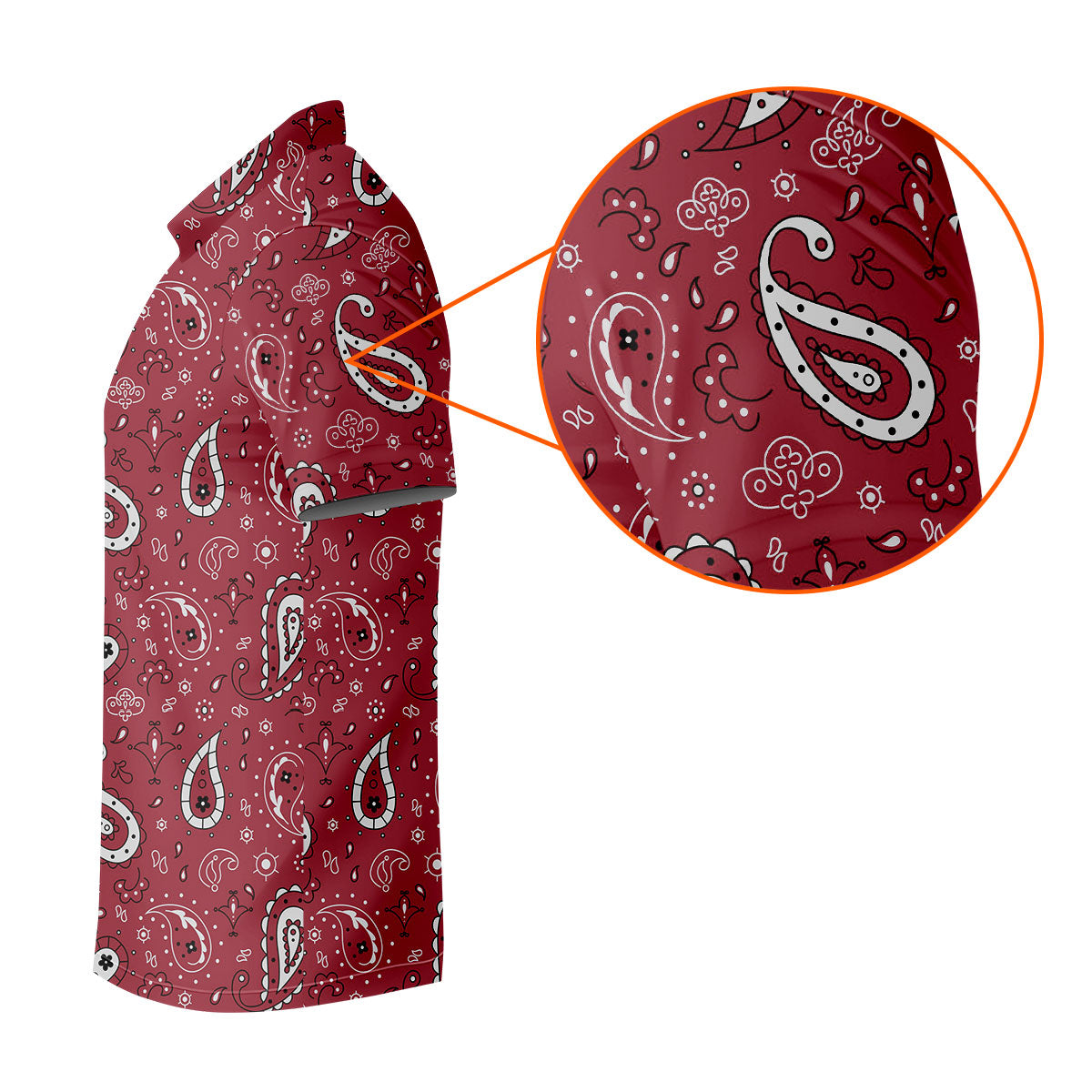 Paisley Bandana Sleeveless Womens Golf Shirt, Western Golf Shirts, Custom Ladies Golf Shirt