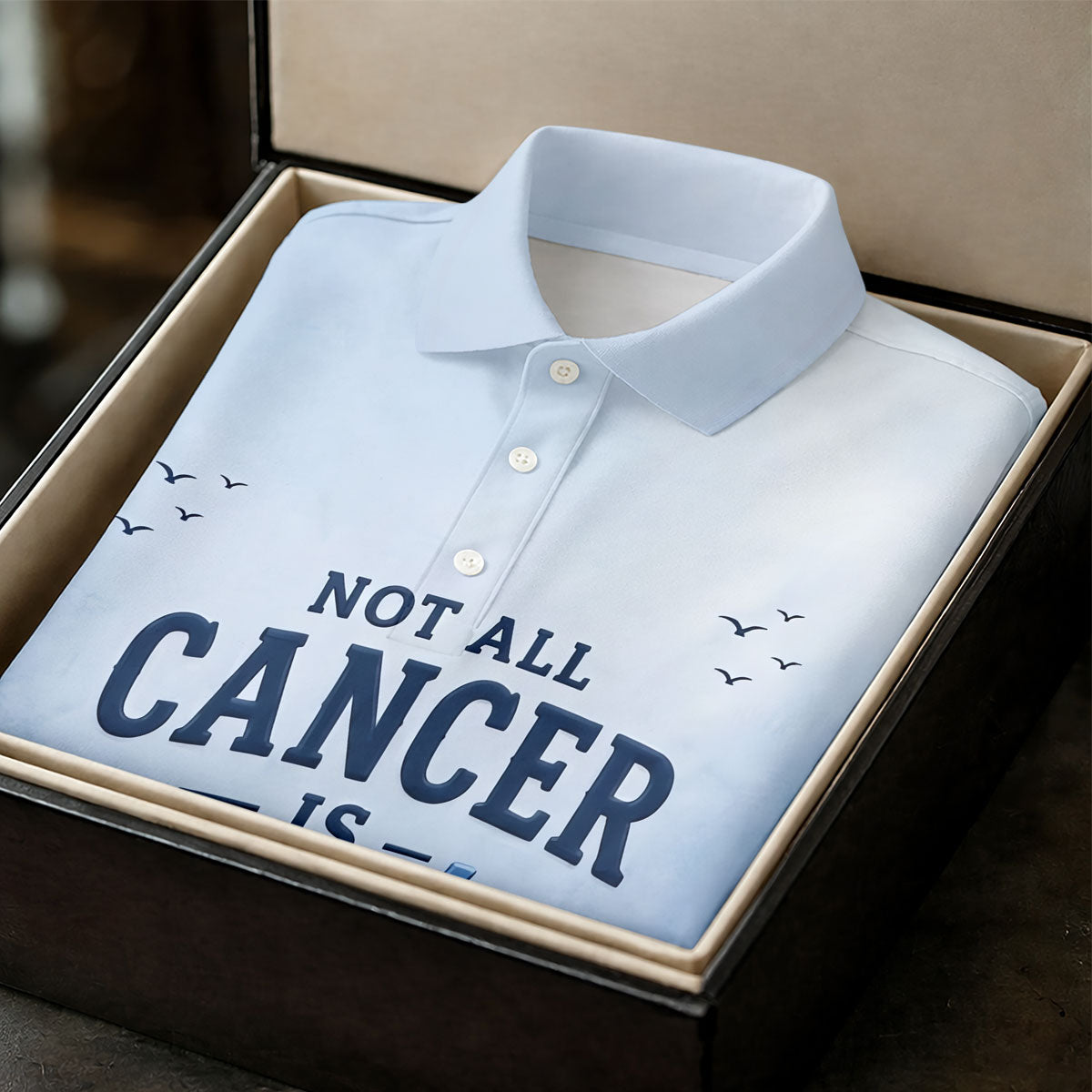 Not All Cancer Is Pink Prostate Cancer Polo Shirt, Womens Golf Tops, Printed Golf Shirt