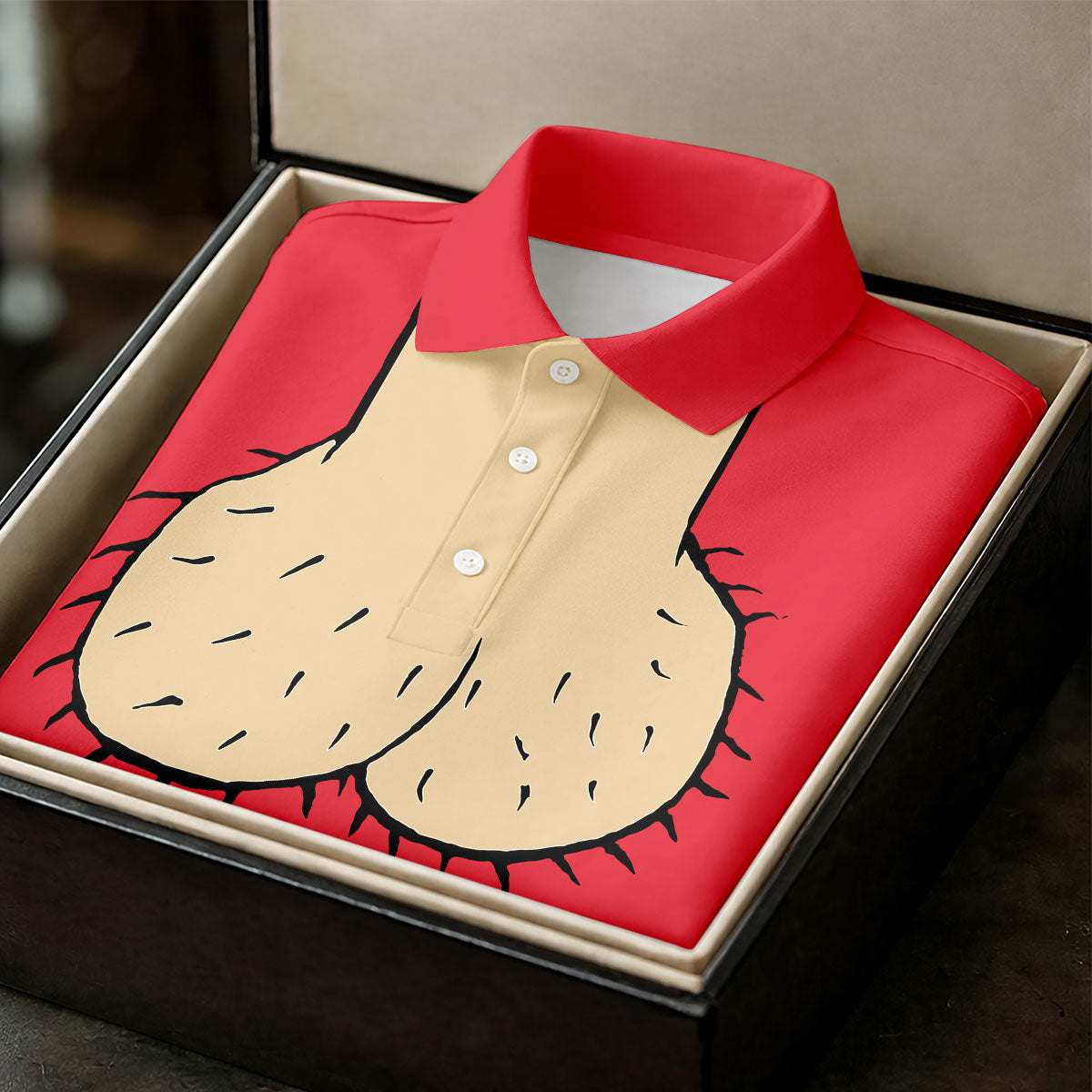 Red Funny Dickhead Faux Chest Golf Shirt, Funny Halloween Shirt, Women’s Golf Apparel