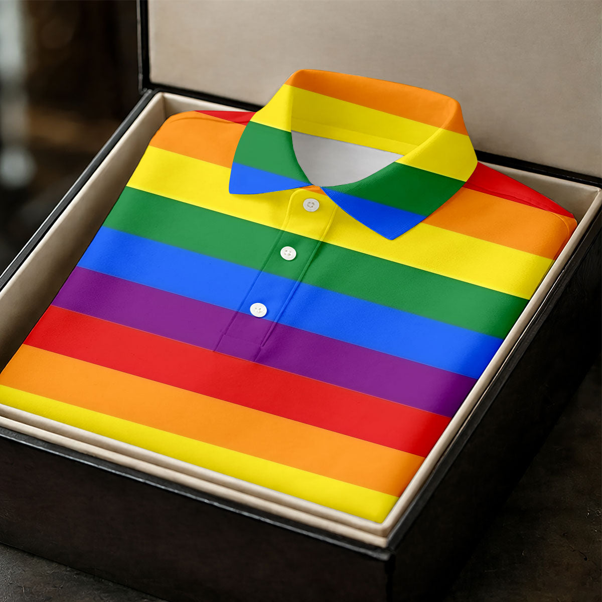LGBT Rainbow Flag Ladies Golf Tops, Gay Pride Month Celebrate Golf Shirt For Women