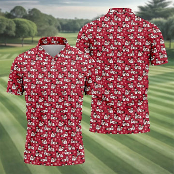 Naughty Snowman Red Golf Shirt, Christmas Golf Shirt, Fun Golf Shirts For Men, Polo Shirts For Men