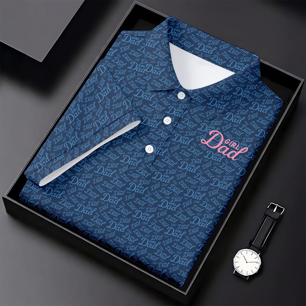 Girl Dad Father's Day Golf Shirt, Polo Shirts For Men, Gift For Golf Dad, Golfing Apparel