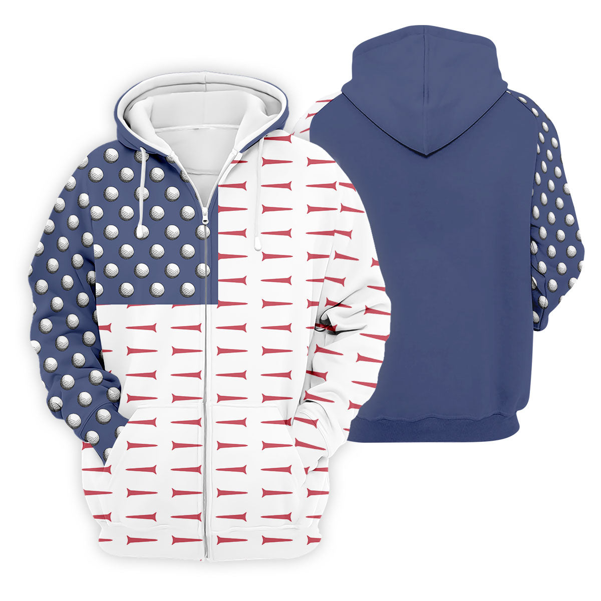 American Flag Men's Golf Polo Shirt, Men's 4th Of July Shirts, USA 250 Anniversary Golf Shirt, Gifts For Golfing Dad