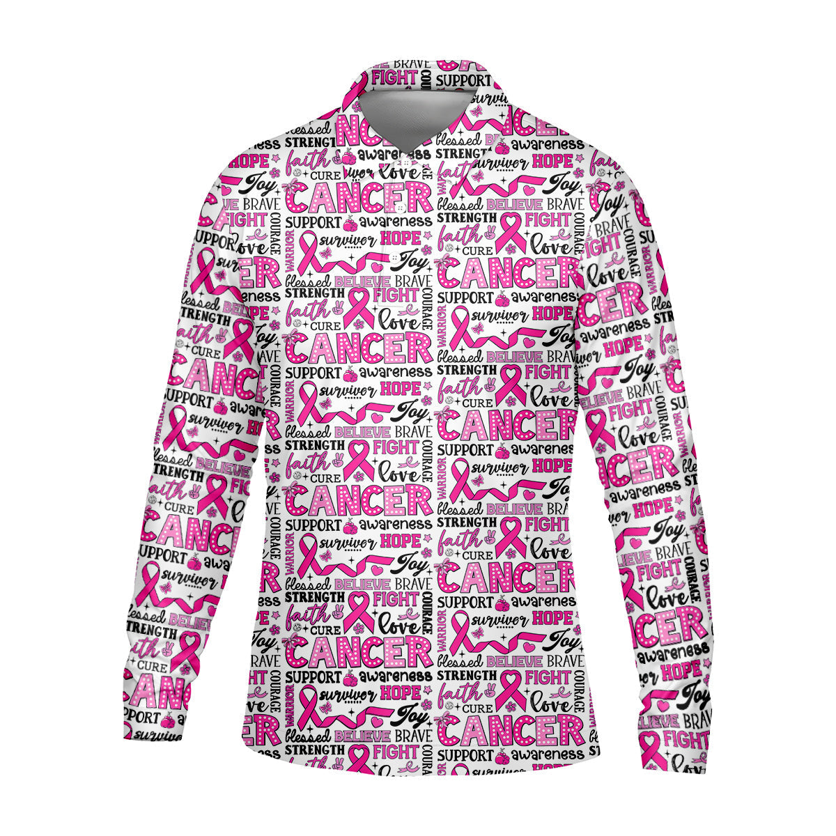 Pink Ribbon Breast Cancer Awareness Shirt, Golf Tops For Men, Hawaiian Golf Shirts, Golfing Apparel