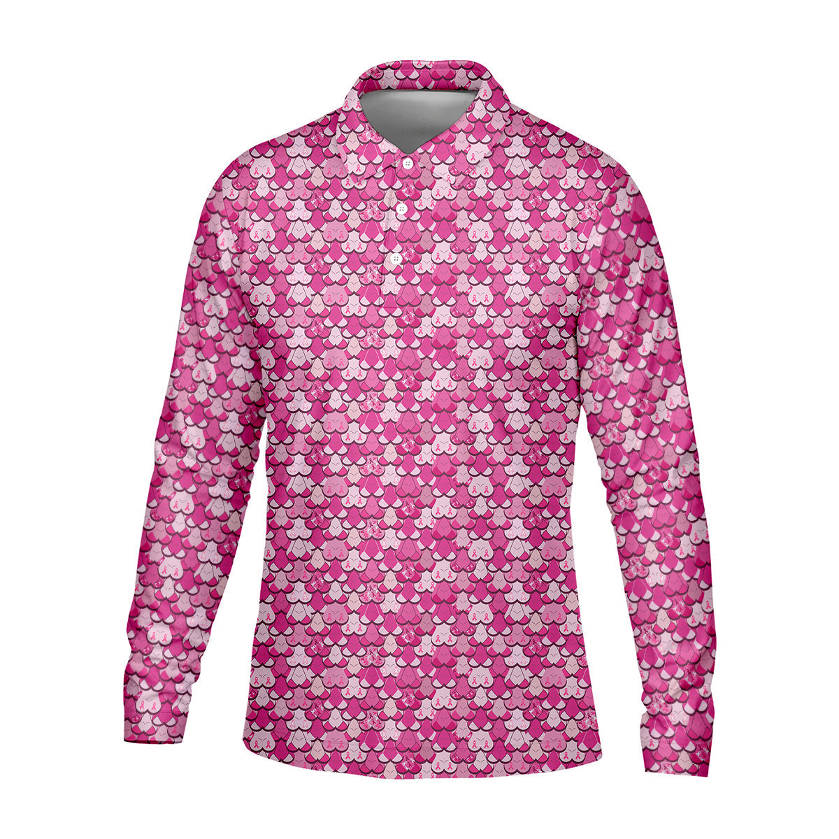 Pink Breast Cancer Golf Shirt, Funny Men Golf Shirt, Cancer Awareness Shirt, Golfing Apparel