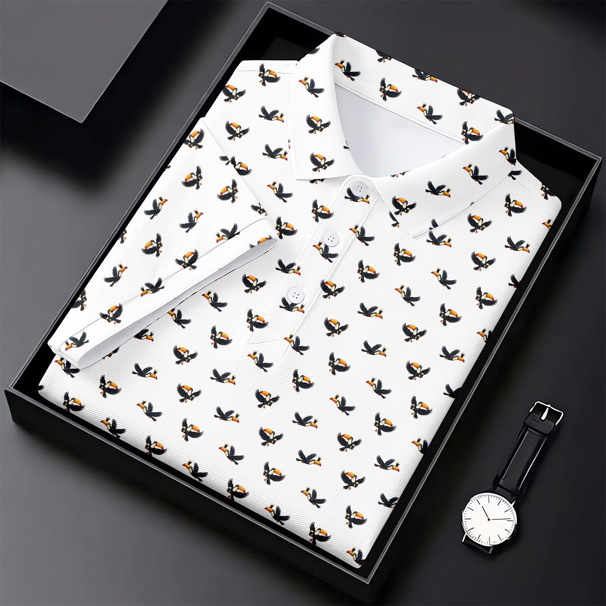 White Funny Toucan Beer Golf Polo Shirt, Golf Shirts For Women, Performance Golf Shirt