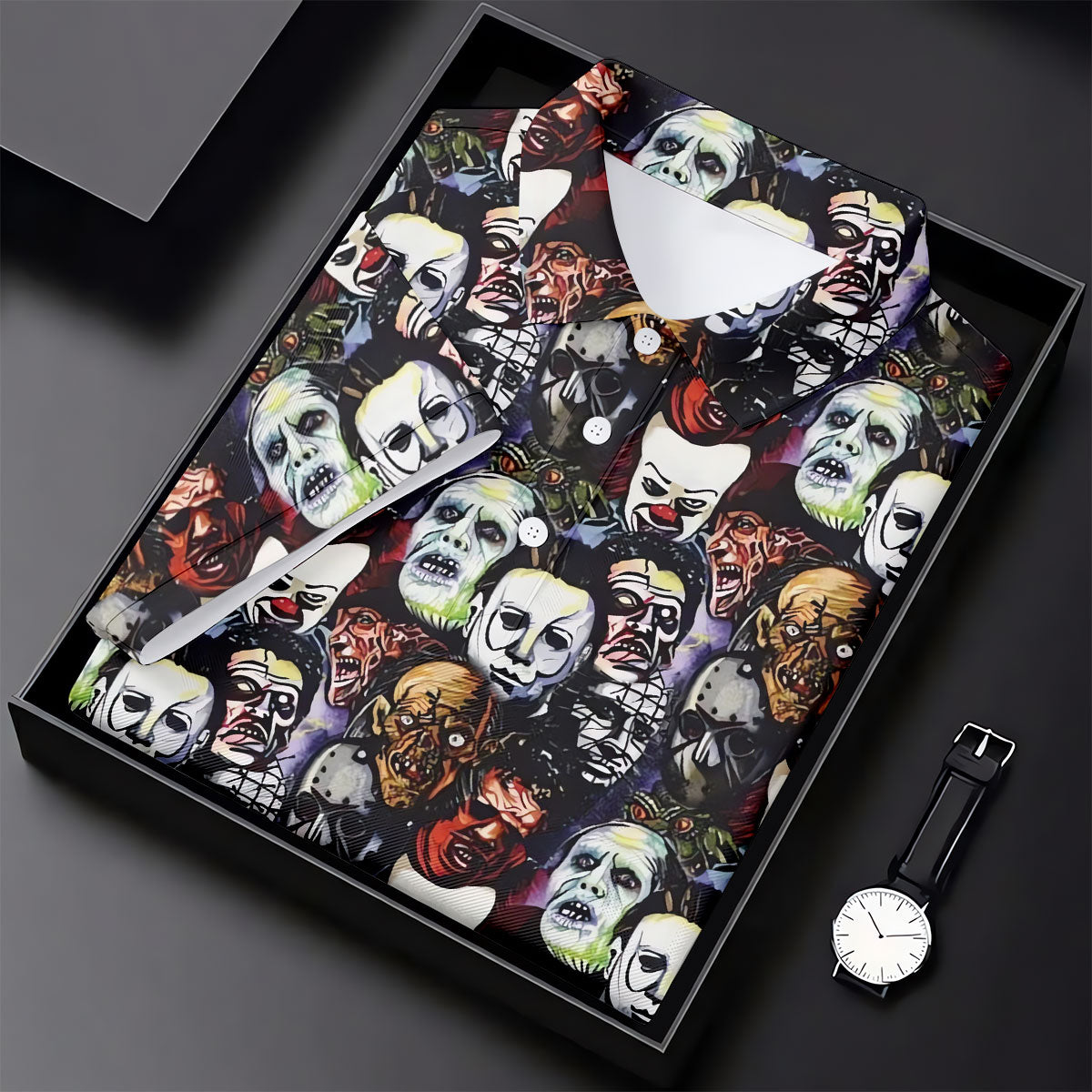 Horror Character Movie Villain Collage Golf Polo Shirt, Women's Golf Polo, Ladies Golf Shirts