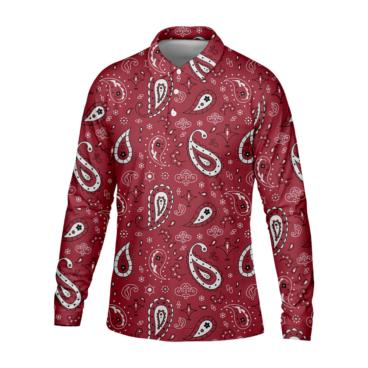 Paisley Bandana Sleeveless Womens Golf Shirt, Western Golf Shirts, Custom Ladies Golf Shirt
