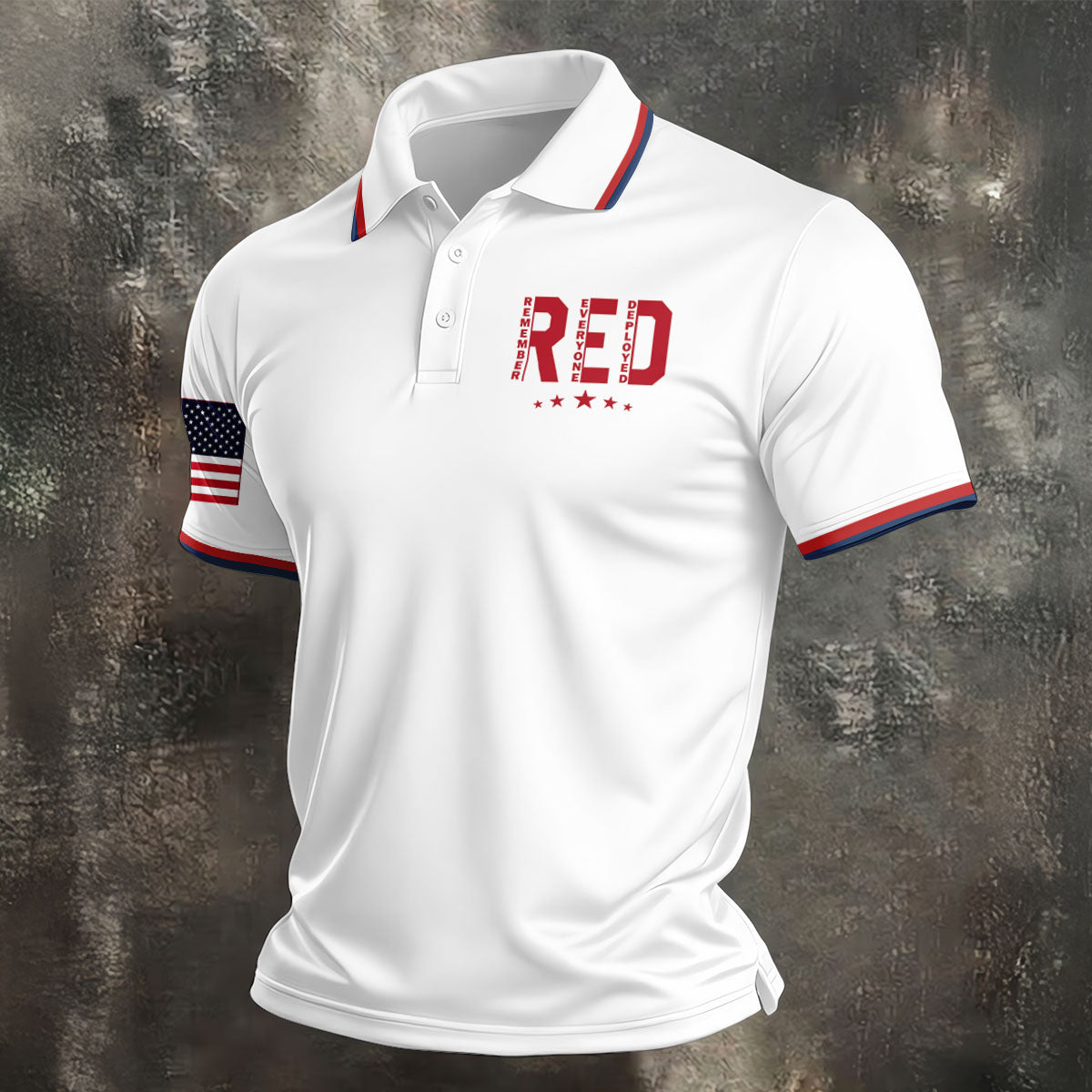 RED Friday Military Support 250 Anniversary Patriotic Golf Shirt, Golf Shirts For Men
