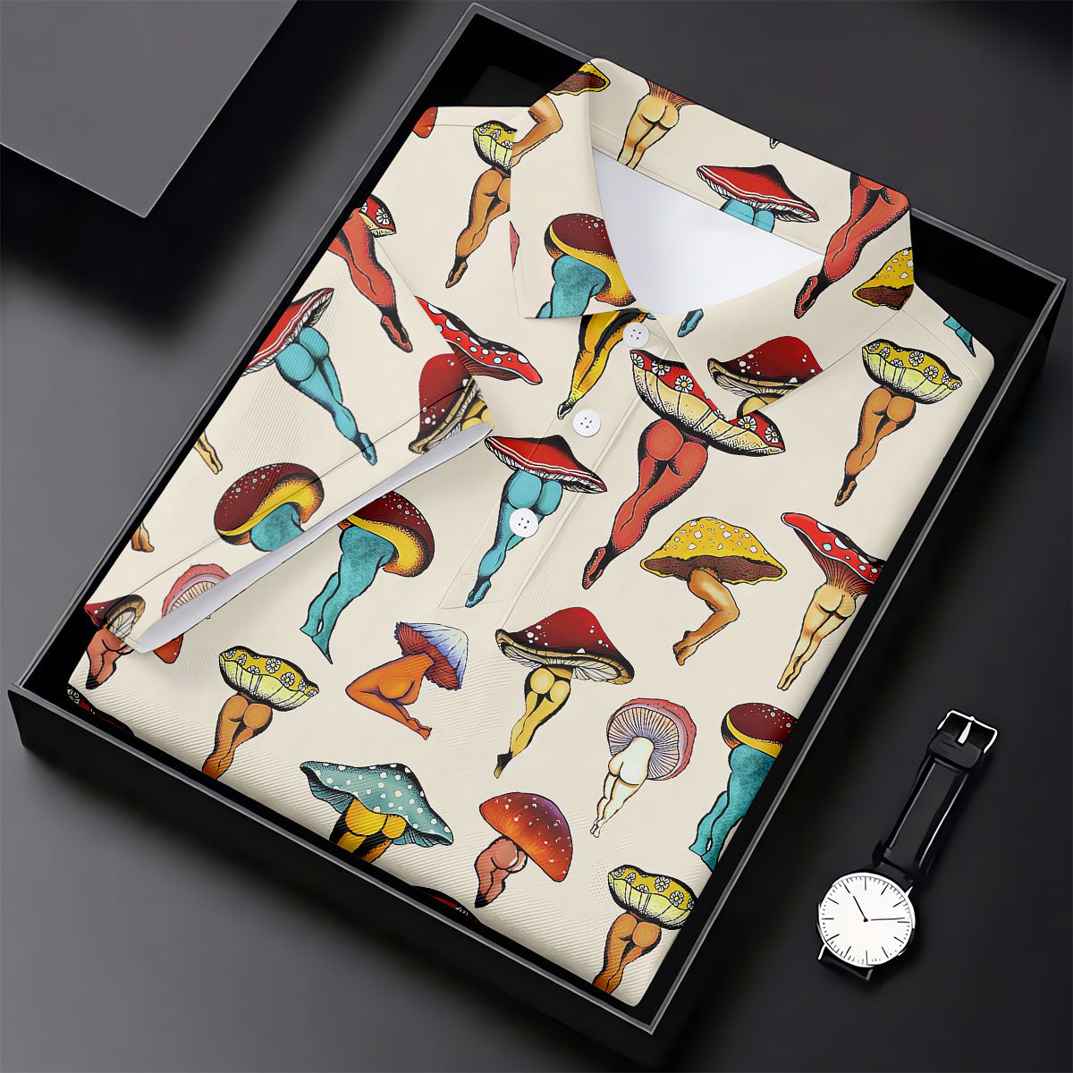 Funny Mushroom Legs Pattern Golf Polo Shirt, Golf Shirts For Women, Women’s Golf Polo