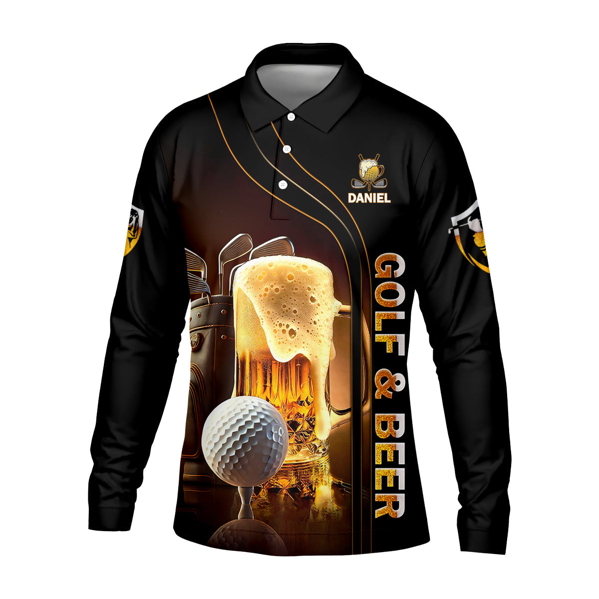 Par Then Bar Golf And Beer Custom Funny Golf Polo Shirt, Dad Golf Gifts