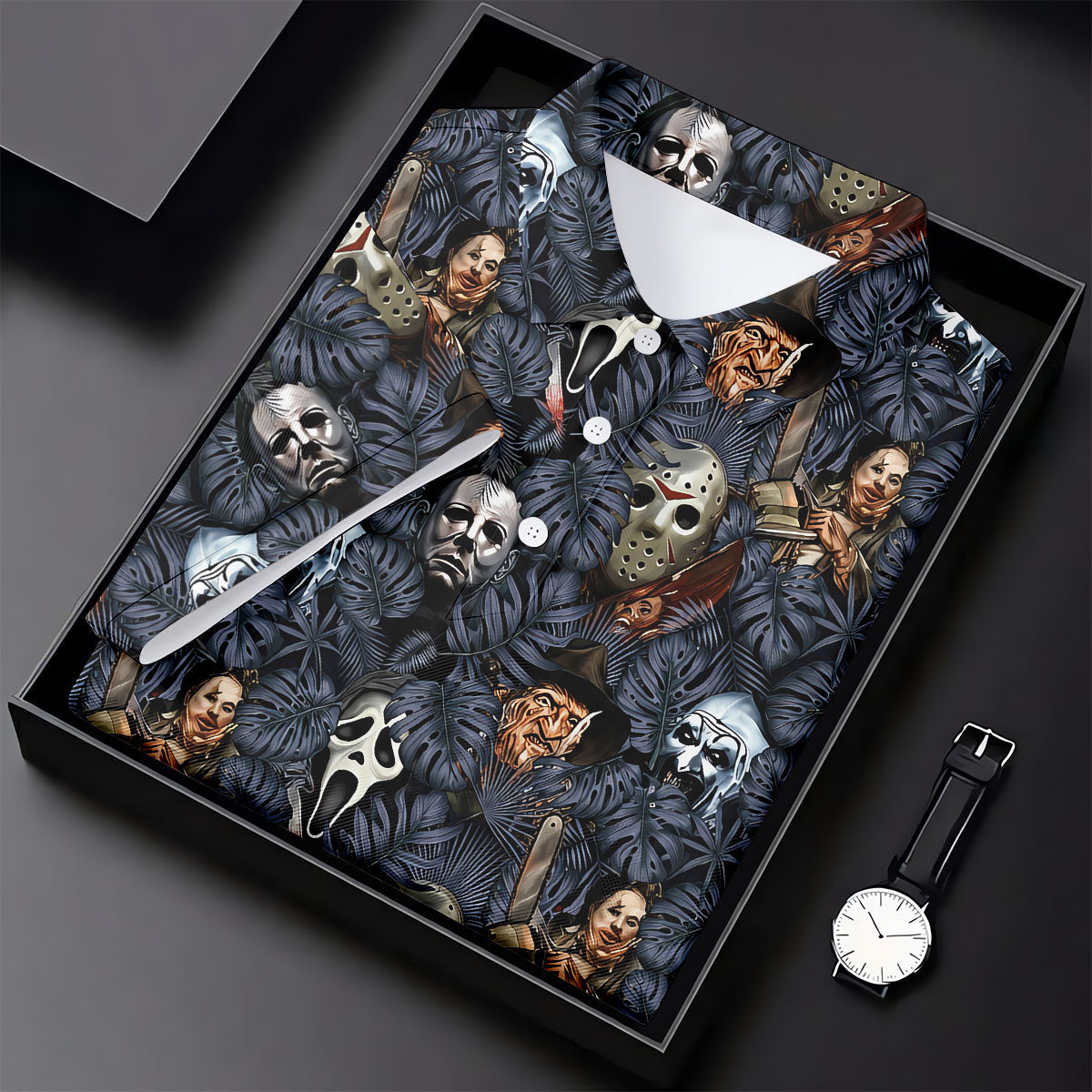 Tropical Horror Character Halloween Golf Shirt, Printed Golf Shirts, Golf Polo Shirts For Men