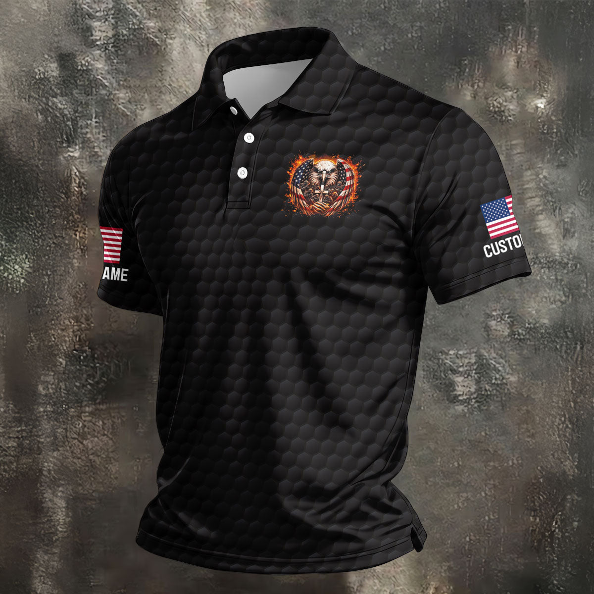 Remember The Fallen Faith Cross 250 Years Patriotic Golf Shirt, Veterans Day Memorial Golf Shirts For Men