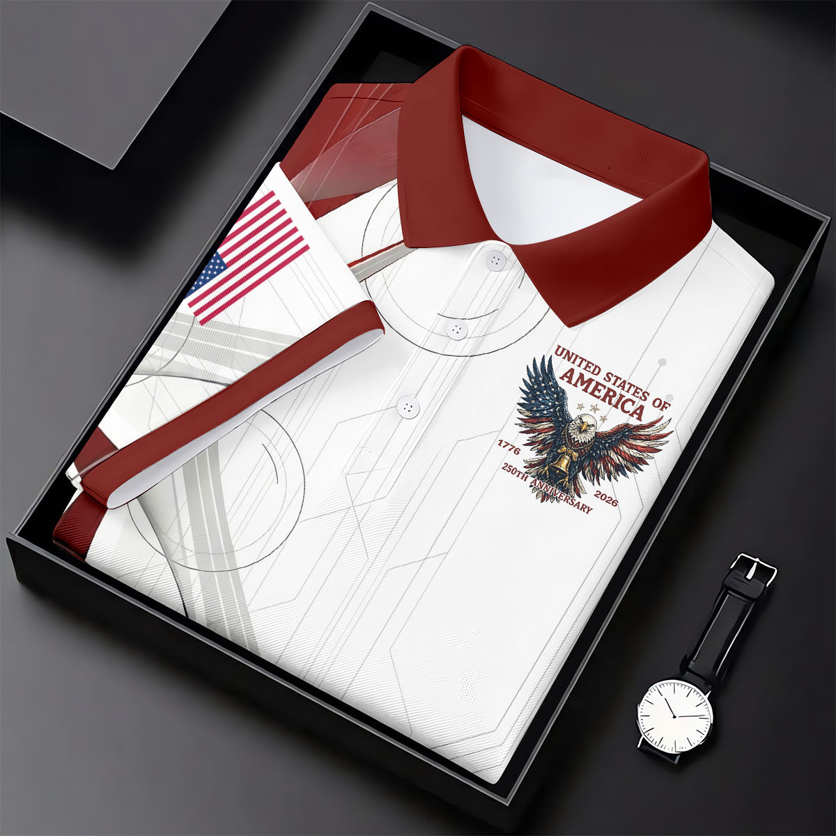 Vintage America 250 Eagle Golf Polo Shirt, Golf Shirts For Women, Women’s Golf Polo