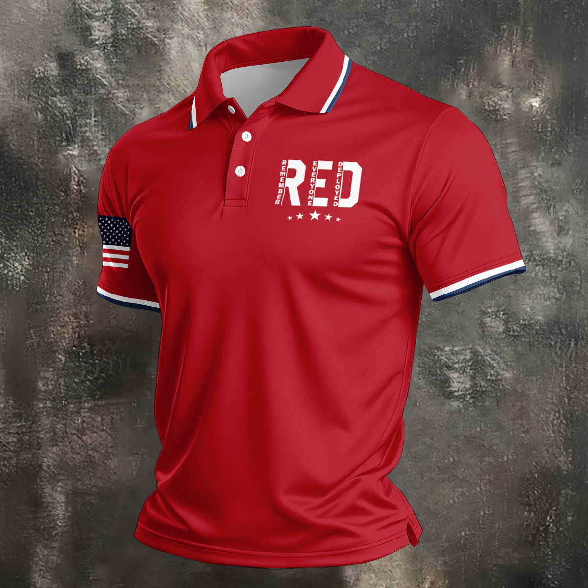 RED Friday Military Support 250 Anniversary Red Patriotic Golf Shirt, Golf Shirts For Men