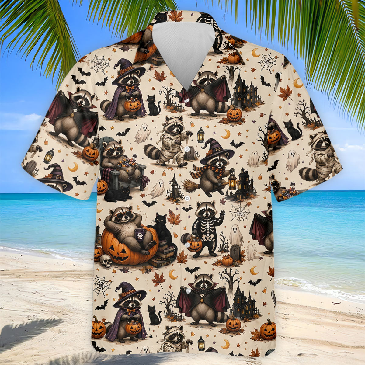 Jimothy Raccoon Costume Halloween Golf Polo Shirt, Golf Clothing, Mens Golf Shirt