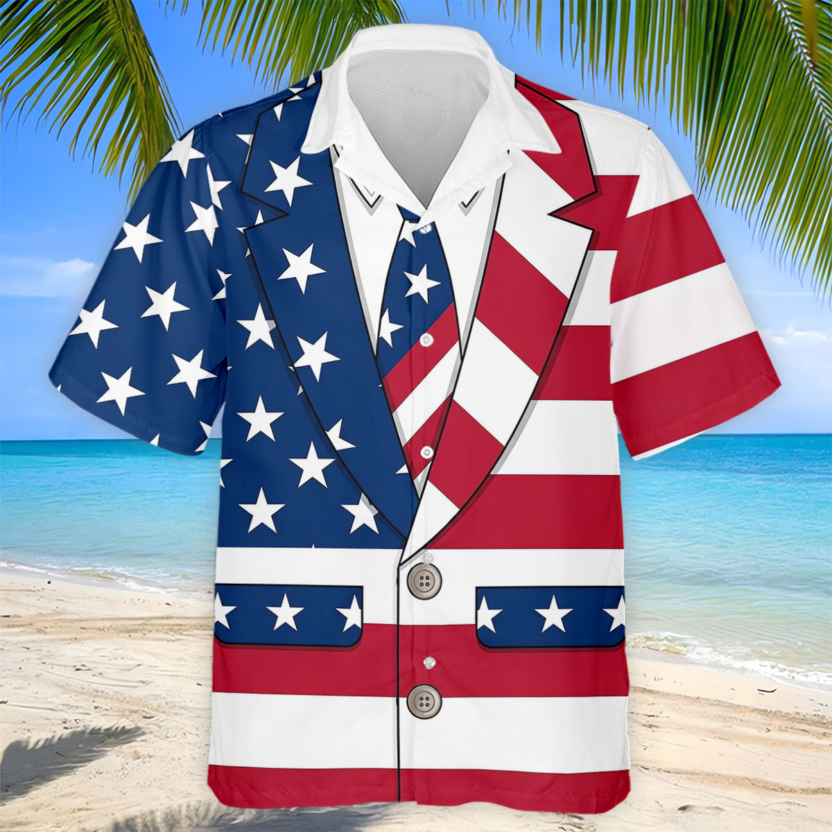 US Flag Tuxedo Costume Patriotic 4th Of July Golf Shirt, 250 Years Polo Shirts For Men