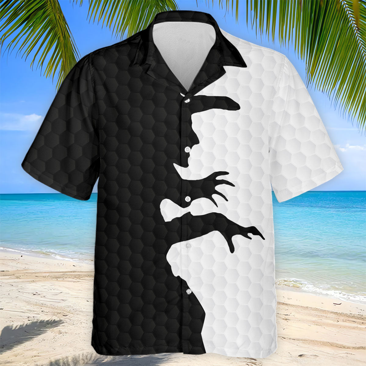 Witch Silhouette Halloween Golf Polo Shirt, Men's Golf Shirt, Hawaiian Golf Shirt