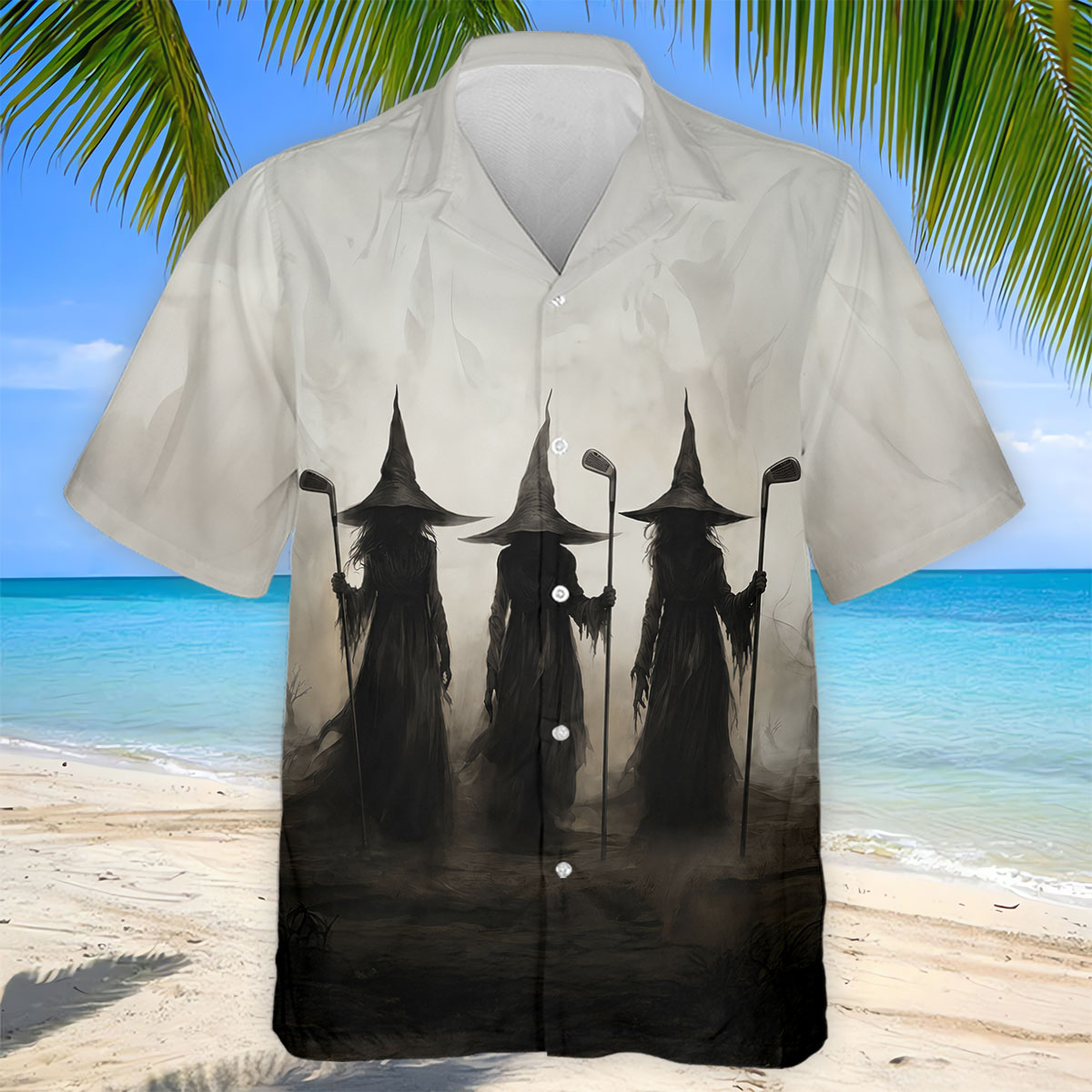 Halloween Witch Golf Polo Shirt, Golf Polo Shirts For Men, Hawaiian Golf Shirt