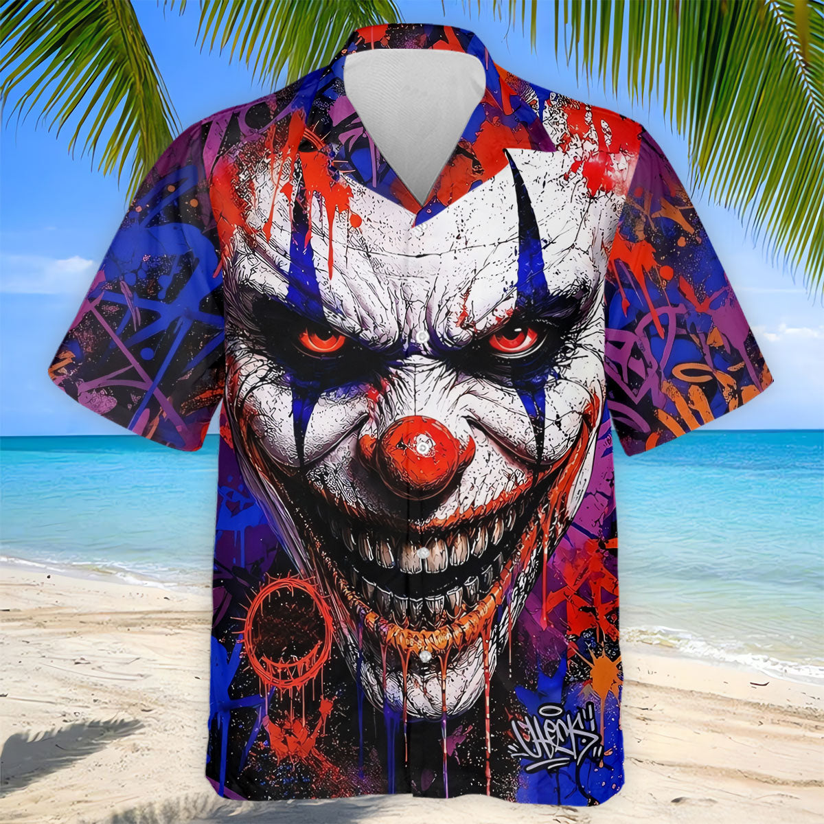 Halloween Horror Character Golf Shirt, Golf Shirts For Men, Hawaiian Golf Shirt
